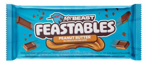 Mr Beast Feastables Peanut Butter Milk Chocolate Bar 60gm, Made with Grass-Fed Milk Chocolate and Organic Cocoa