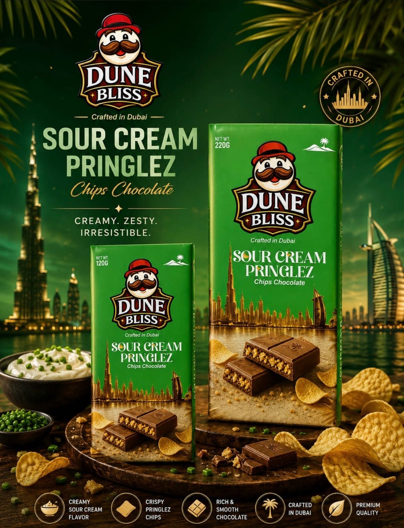 Dune Bliss Sour Cream Pringlez 120gram