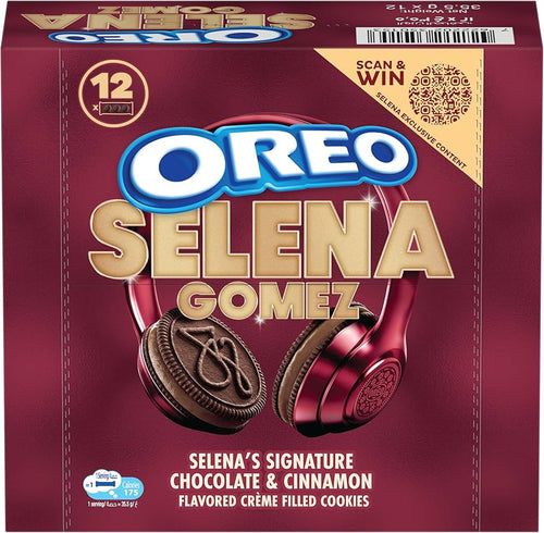 Oreo Selena Gomez Limited Edition Chocolate & Cinnamon Flavored Creme Cookies 12 x 35.5 g